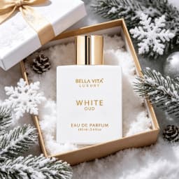 BELLA VITA LUXURY White Oud 100ml Unisex EDP Spray Long Lasting Elegant Oud Woody Cologne White Matte Bottle Holiday Gift Package