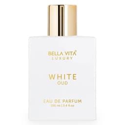BELLA VITA LUXURY White Oud 100ml Unisex EDP Spray Long Lasting Elegant Oud Woody Cologne White Matte Bottle Holiday Gift Package