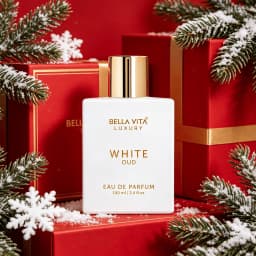 BELLA VITA LUXURY White Oud 100ml Unisex EDP Spray Long Lasting Elegant Oud Woody Cologne White Matte Bottle Holiday Gift Package
