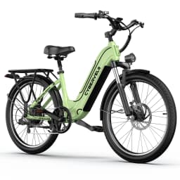 Cybervelo 1000W Peak Electric Bike for Adults up 80 Miles Removable Battery Ebike 26" Electric E Bike with 7-Speed Adult Electric Bicycles for Commute Beach Snow Womens and Man EK7
