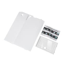 24 Pack Shoe Storage Boxes, Thickened PP+ABS Shoe Organizer with Clear Lid, Round Hole Design, Angel White Foldable & Stackable Dust Proof Box for Home, Doorway, Bedroom