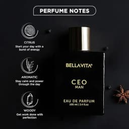 Bella Vita Luxury CEO MAN Eau De Parfum Perfume for Men with Lemon, Lavender, Tonka & Agarwood|Woody & Spicy Long Lasting EDP Fragrance Scent, 100 Ml