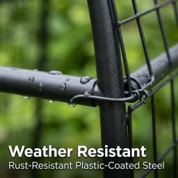 Cucumber Trellis For Raised Bed U-Shape Garden Trellis For Climbing Plants Metal Arch Vegetables Trellis Plant Support For Grape Vine Beans Squash Peas Flower Outdoor