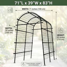 Cucumber Trellis For Raised Bed U-Shape Garden Trellis For Climbing Plants Metal Arch Vegetables Trellis Plant Support For Grape Vine Beans Squash Peas Flower Outdoor