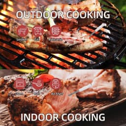 ChefLab Truly Wireless Meat Thermometer, 500FT Long Range Bluetooth Digital Food Thermometer, IP Waterproof Probe for BBQ Grill Oven Rotisserie Turkey Beef Cooking