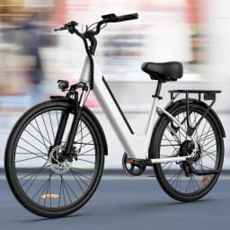 750W E-Bike Commuter 26x2" Tires 48V 10.4Ah Removable LCD Display 20MPH Speed 7-Speeds Hydraulic Disc Brakes for Adults