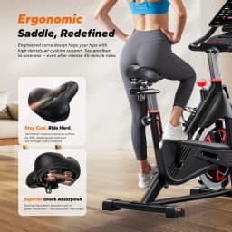 MERACH Exercise Bike S38 Indoor Cycling Magnetic Resistance Exclusive App 300lbs Capacity Comfortable Seat for Home&Weight Loss