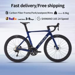 SAVA NEW A7L Carbon Road Bike, Adult Racing Bike, Equipped With Shimano 105 R7100, 24-Speed Hydraulic Brakes