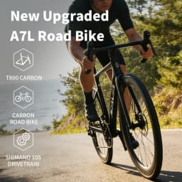 SAVA NEW A7L Carbon Road Bike, Adult Racing Bike, Equipped With Shimano 105 R7100, 24-Speed Hydraulic Brakes