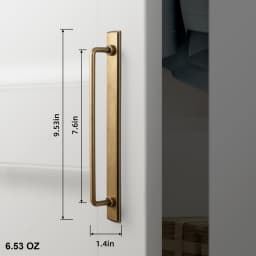 Goo-Ki Antique Brass Cabinet Pulls Furniture Door Handles with Backplate Champagne Bronze Drawer Knobs and Pulls for Kitchen