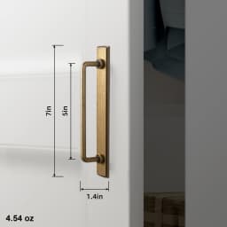 Goo-Ki Antique Brass Cabinet Pulls Furniture Door Handles with Backplate Champagne Bronze Drawer Knobs and Pulls for Kitchen
