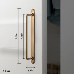 Goo-Ki Antique Brass Cabinet Pulls Furniture Door Handles with Backplate Champagne Bronze Drawer Knobs and Pulls for Kitchen