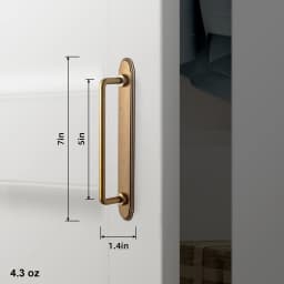 Goo-Ki Antique Brass Cabinet Pulls Furniture Door Handles with Backplate Champagne Bronze Drawer Knobs and Pulls for Kitchen