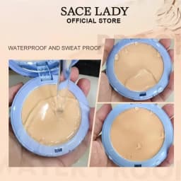 Matte Long-Lasting Oil-Control Pressed Powder With Sponge Applicator Long-lasting Waterproof Texture Smooth Sace Face Powder