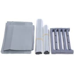 4-tier Bookcase Display Holder Book Storage Shelve Stand Light Gray Bookshelf Waterproof High Load-bearing Capacity