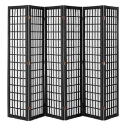 6 Panel Japanese Room Divider Folding Privacy Screen Indoor Portable Partition Dividers and Decoration Screens for Room Separat