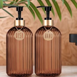 New Home Apartment Decoration Dish Soap Dispenser Bottle Reusable Hand Press Liquid Refill Bottle Kitchen Bathroom Soap Bottle