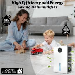 Dehumidifier for Home for Bedroom with 1000 sq.ft 120 OZ Water Tank,Dehumidifiers for Bathroom Basement,Auto Shut Off