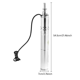 24V 370W Deep Well Pump Stainless Steel Water Pump 2850RPM for Irrigation, Landscaping, Cleaning, Water Supply