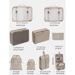 7/8/9Pcs Set Travel Organizer Storage Bags Suitcase Packing Cubes Set Cases Portable Luggage Clothes Shoe Tidy Pouch Folding