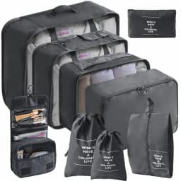 7/8/9Pcs Set Travel Organizer Storage Bags Suitcase Packing Cubes Set Cases Portable Luggage Clothes Shoe Tidy Pouch Folding