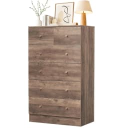 Pink 6 Drawer Dresser Bedroom Modern Wood Chest Anti-Tipping Rose Gold Handle Living Room Hallway Office, Customized