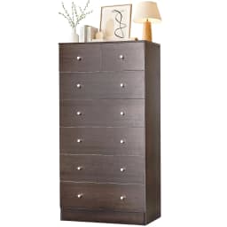 Pink 6 Drawer Dresser Bedroom Modern Wood Chest Anti-Tipping Rose Gold Handle Living Room Hallway Office, Customized