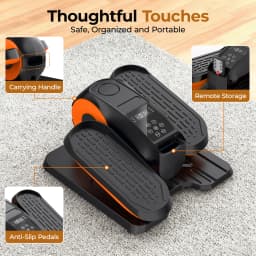 Under Desk Elliptical Machine, 3 Modes, 12 Levels, Remote Control, Quiet Seated Elliptical Leg Exerciser for Seniors' Gift