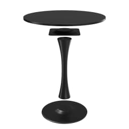 31.5" Small Round Tulip Dining Table for 2-4 People, Wood Tabletop with Metal Pedestal Base, Modern Mid Century