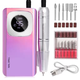 45000RPM Rechargeable Nail Art Electric Nail Drill Professional Nail Grinder Set Suitable for Home Nail Salon Tools