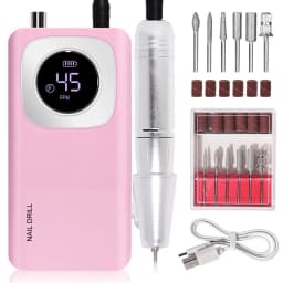 45000RPM Rechargeable Nail Art Electric Nail Drill Professional Nail Grinder Set Suitable for Home Nail Salon Tools