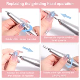 45000RPM Rechargeable Nail Art Electric Nail Drill Professional Nail Grinder Set Suitable for Home Nail Salon Tools