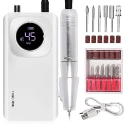 45000RPM Rechargeable Nail Art Electric Nail Drill Professional Nail Grinder Set Suitable for Home Nail Salon Tools