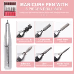 45000RPM Rechargeable Nail Art Electric Nail Drill Professional Nail Grinder Set Suitable for Home Nail Salon Tools