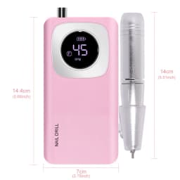 45000RPM Rechargeable Nail Art Electric Nail Drill Professional Nail Grinder Set Suitable for Home Nail Salon Tools