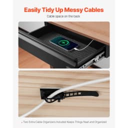 SucceBuy 16/26/30in Storage Under Desk Drawer Organizer Slide Out Undertable Storage Box for Office Home Sit Stand Workstation