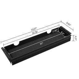 SucceBuy 16/26/30in Storage Under Desk Drawer Organizer Slide Out Undertable Storage Box for Office Home Sit Stand Workstation