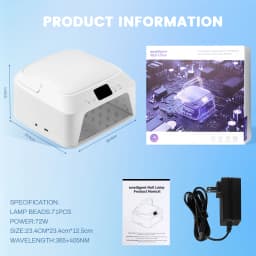 71 Beads Double LED DISPLAY UV LED Nail Dryer Lamp with Hand Pillow, Professional Art Manicure with Auto Sensor Quick Dry Machine for Fingernails And Toenails