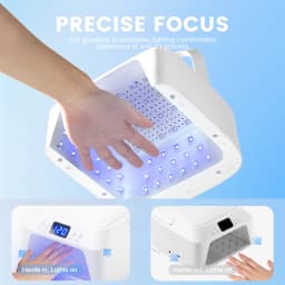 71 Beads Double LED DISPLAY UV LED Nail Dryer Lamp with Hand Pillow, Professional Art Manicure with Auto Sensor Quick Dry Machine for Fingernails And Toenails
