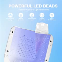 71 Beads Double LED DISPLAY UV LED Nail Dryer Lamp with Hand Pillow, Professional Art Manicure with Auto Sensor Quick Dry Machine for Fingernails And Toenails