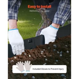 SucceBuy Steel Landscape Edging 5 Pcs 39x3in Rust-Resistant Metal Landscape Edging Bendable Garden Border Heavy Duty Lawn Edging