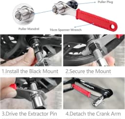 Professional Bicycle Crank Extractor Bottom Bracket Remover Spanner Repair Tool Cycling Repair Tool