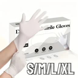 Heavy Duty White Nitrile Gloves, Anti-Slip & Cut Resistant, Perfect for Kitchen, Gardening, Car Wash, Industrial Cleaning