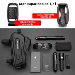 ROCKBROS Bicycle Bag Waterproof Touch Screen Cycling Bag Top Front Tube Frame MTB Road Bike Bag 6.5 Phone Case Bike Accessories