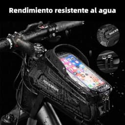 ROCKBROS Bicycle Bag Waterproof Touch Screen Cycling Bag Top Front Tube Frame MTB Road Bike Bag 6.5 Phone Case Bike Accessories