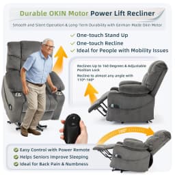 Power Lift Velvet Recliner Massage Heat 160° Lay Flat Sofa w/ Cup Holders Living Room, Customized