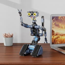 Johnny 5 Robot Building Blocks Set with Remote Control Creative Machine Home Decoration Room Desktop Ornament Chirstmas Gifts for Adult
