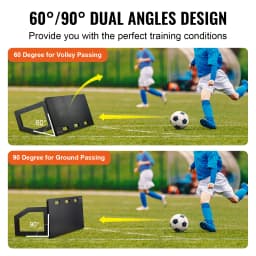 SucceBuy 40"X16" Soccer Rebounder Board with 2 Angles Rebound Foldable HDPE Kickback Rebound Board for Passing&Shooting Practice