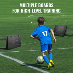 SucceBuy 40"X16" Soccer Rebounder Board with 2 Angles Rebound Foldable HDPE Kickback Rebound Board for Passing&Shooting Practice