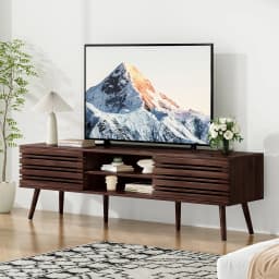 Farini Mid Century Modern TV Stand for TVs Up to 70", Wood Media Console with Storage & Cable Management for Living Room
